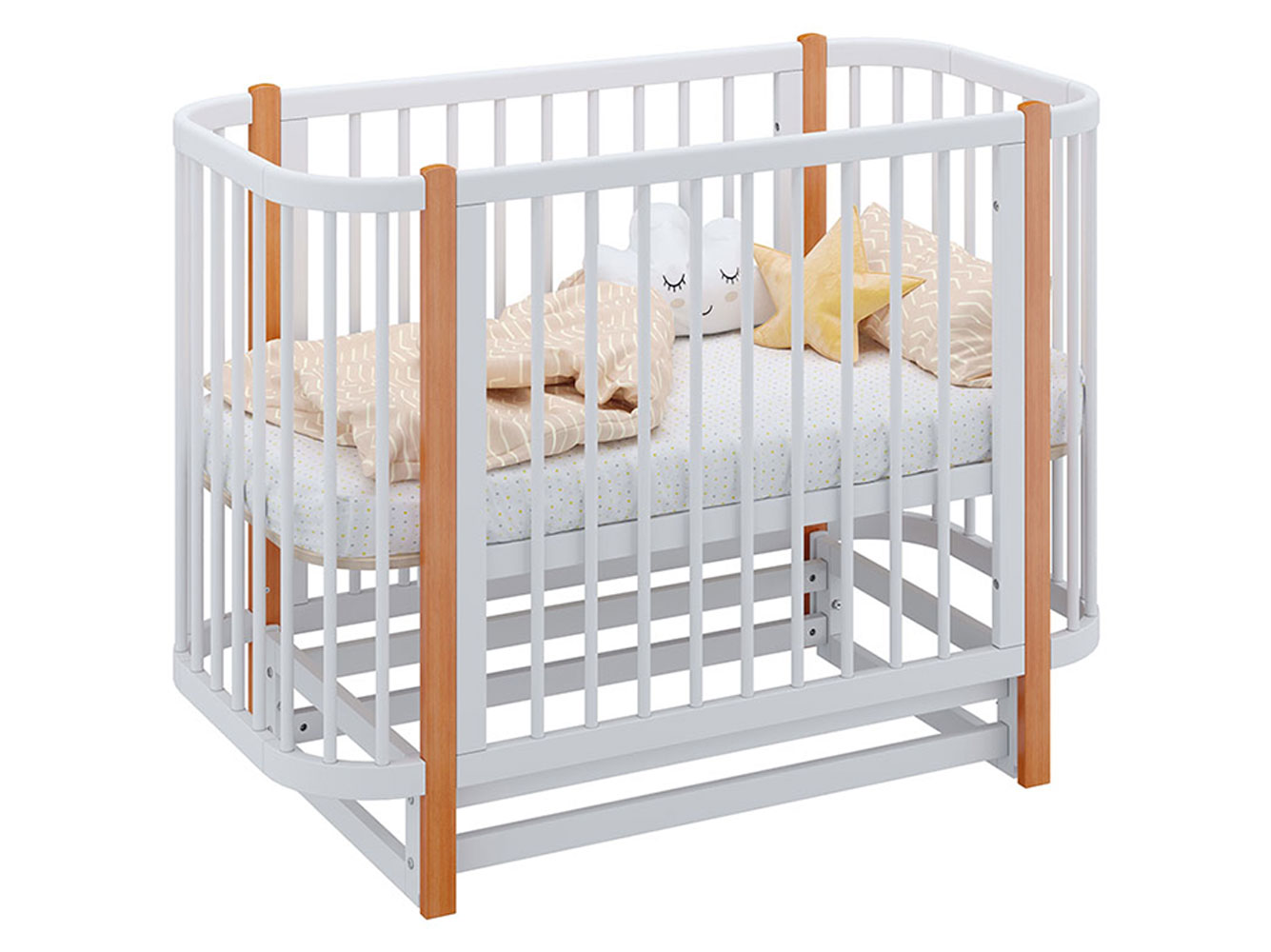 Кроватка для новорожденных Кроватка детская Polini kids Simple 350 Энни фото 1